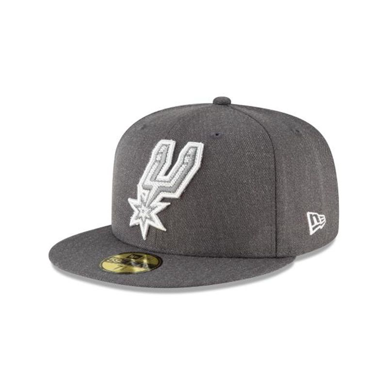 NBA San Antonio Spurs Terrycloth 59Fifty Fitted (XTE4964) - Grey New Era Caps